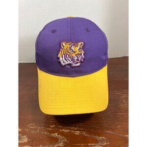 Vintage LSU Purple & Yellow Tiger Adjustable Hat OC Sports X3